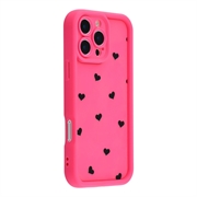 Coque iPhone 16 Pro en TPU antichoc avec bords arrondis - Rose vif