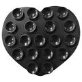 Support de ventouse en silicone double face en forme de cœur pour smartphones