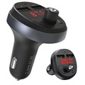 Chargeur Voiture Double USB & Émetteur FM Bluetooth Hoco E41 - Noir