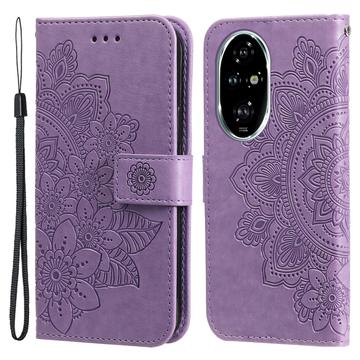 Étui Portefeuille Honor 200 Pro Mandala Série - Violet