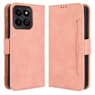 Étui portefeuille Honor 200 Smart/X7c Porte-Cartes - Rose