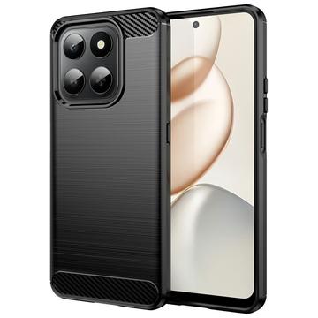 Coque Honor 400 Smart/X7d 4G en TPU Brossé - Fibre de Carbone