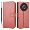 Etui portefeuille Honor Magic4 Lite/X30/X9 5G avec fermeture magnétique - Marron