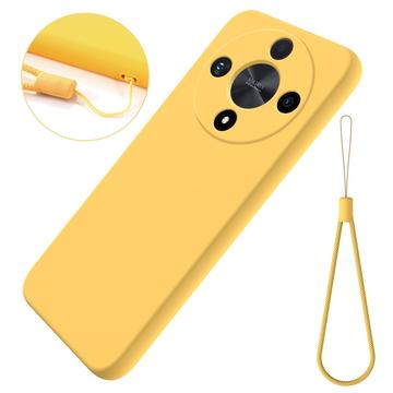 Coque Honor Magic6 Lite en Silicone Liquide - Jaune