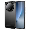 Coque Honor Magic8 en TPU Brossé - Fibre de Carbone - Noire