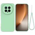 Coque Honor Magic8 en silicone liquide avec dragonne - Verte