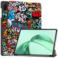 Étui à Rabat Smart Honor Pad X8a - Série Tri-Fold - Graffiti