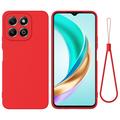 Coque Honor X6b en Silicone Liquide - Rouge