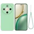 Coque Honor X70/X9d/Magic8 Lite en silicone liquide avec dragonne - Verte