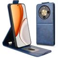 Étui à rabat vertical Honor X70/X9d/Magic8 Lite avec support - Bleu foncé