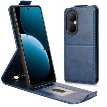 Étui à rabat vertical Huawei Enjoy 80 avec support - Bleu foncé