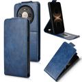 Étui à rabat vertical Huawei Mate 80/80 Pro avec support - Bleu foncé