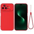 Coque Huawei Nova 15 Ultra en silicone liquide avec dragonne - Rouge