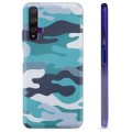 Coque Huawei Nova 5T en TPU - Camouflage Bleu