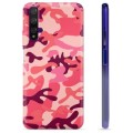 Coque Huawei Nova 5T en TPU - Camouflage Rose