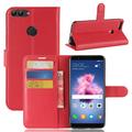 Étui Portefeuille Huawei P Smart avec Fermeture Magnétique - Rouge