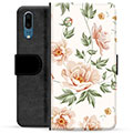 Étui Portefeuille Premium Huawei P20 - Motif Floral