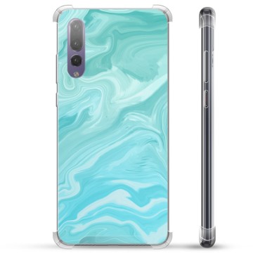 Coque Hybride Huawei P20 Pro - Marbre Bleu