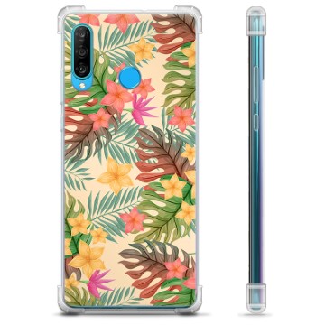 Coque Hybride Huawei P30 Lite - Fleurs Roses