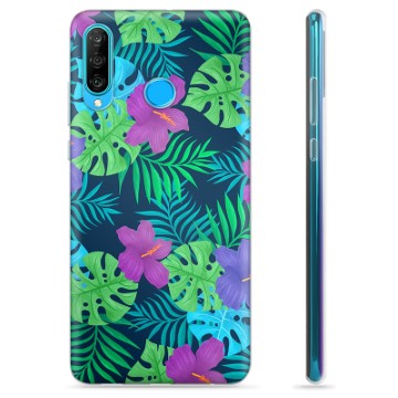 Coque Huawei P30 Lite en TPU - Fleurs Tropicales