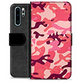 Étui Portefeuille Premium Huawei P30 Pro - Camouflage Rose