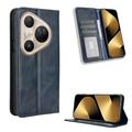 Étui Portefeuille Huawei Pura 80 Ultra avec Fermeture Magnétique - Rétro