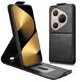 Étui à rabat vertical Huawei Pura 80 Ultra avec support - Noir