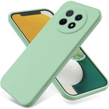 Coque Huawei nova 14i en silicone liquide avec dragonne - Verte