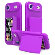 Coque Hybride iPhone Air avec Miroir et Porte-Cartes - Violete