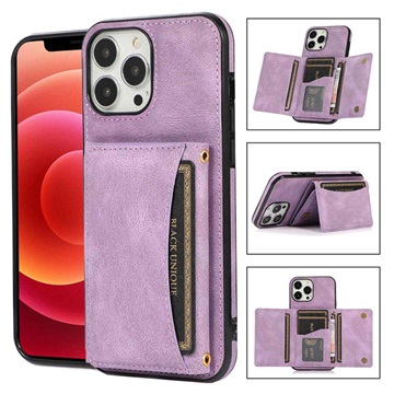 Coque Hybride iPhone 14 Pro avec Portefeuille - Violete