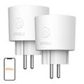 Prise connectée IMOU CE2P WiFi avec suivi de la consommation, programmation et commande vocale - Lot de 2