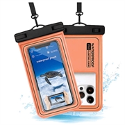 Étui flottant étanche IP68 pour la natation, la plongée et le surf - Orange