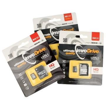 Carte mémoire MicroSD d\'Imro avec adaptateur - 64GB