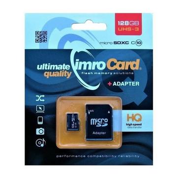 Carte mémoire microSDXC d\'Imro avec adaptateur - 128 Go