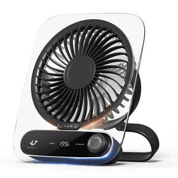 JF136 Ventilateur portable de bureau et suspendu à grand angle avec 199 niveaux de vitesse
