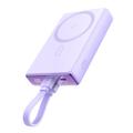 JOYROOM JR-PBM01 PD 20W 10000mAh Phone Power Bank Chargeur magnétique sans fil avec câble intégré / Kickstand - Violet