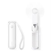 Ventilateur portable 3-en-1 Jisulife Life8 Plus avec fonction batterie externe - Blanc