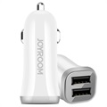 Chargeur Voiture Rapide Universel Joyroom C-M216 - 2x USB, 3.1A - Blanc