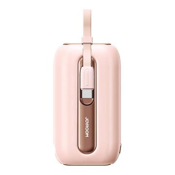 Joyroom JR-L012 Colorful 10000mAh Power Bank - Câble USB-C et Lightning, 22.5W - Rose