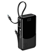Batterie externe Joyroom JR-PC2 de 20 000 mAh avec 3 câbles intégrés et écran LED - 22.5W