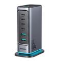 Station de recharge multiport de bureau Joyroom JR-TCM02 65W GaN - Gris foncé