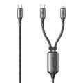 Câble de charge 2-en-1 Joyroom S-A57 100W - 1.5m - Gris