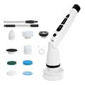 Brosse de nettoyage électrique K-106 avec 8 têtes de brosse - Blanche