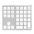 K-35 Bluetooth Keypad Slim 35-Key Computer Laptop Keyboard Tablet Accessories - Silver White