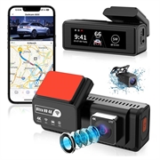 Caméra embarquée double K17 4K avec vision nocturne HDR, GPS et Wi-Fi - Noir