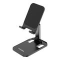 KAKUSIGA KSC-575 Desktop Phone Stand Folding Adjustable Phone Holder for Watching, Live Streaming - Black