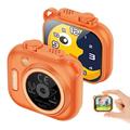 Appareil photo jouet pour enfants KC01 avec jeux, musique et zoom 16x - Orange