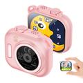 Appareil photo jouet pour enfants KC01 avec jeux, musique et zoom 16x - Rose