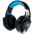 KOTION EACH G2000BT Stereo Gaming Headset Noise Cancelling Over Ear Headphones with Detachable Mic - Bleu