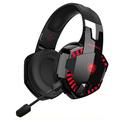 KOTION EACH G2000PRO Casque sans fil Bluetooth 5.2 Casque de jeu filaire HiFi 7.1 - Noir+Rouge